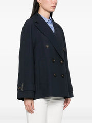 CABAN IN CAVALRY DI COTONE E LINO CON SHINY CUFF DETAILS
