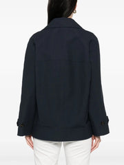 CABAN IN CAVALRY DI COTONE E LINO CON SHINY CUFF DETAILS