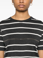 T-SHIRT A RIGHE CON MONILE