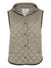 GILET TRAPUNTATO IN NYLON LEGGERO OPACO CON IMBOTTITURA IN THERMORE® E CAPPUCCIO