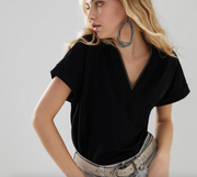 T-SHIRT IN JERSEY DI COTONE PRECIOUS NECKLINE