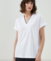 T-SHIRT IN JERSEY DI COTONE PRECIOUS NECKLINE