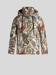 SHORT DOWN JACKET WITH PAISLEY PRINT