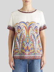 CADY TOP WITH MULTICOLOR PRINT