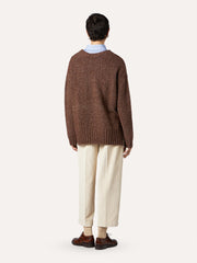 PULLOVER OVERSIZE IN LANA DONEGAL E SETA