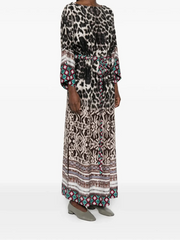 TETRIS ABITO KAFTANO IN SETA CON COULISSE