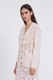 cardigan pizzo crochet ermanno firenze 