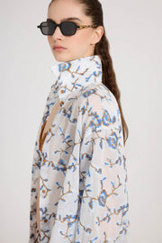 OVERSIZED COTTON SHIRT WITH FLORAL EMBROIDERY