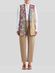 GILET JACQUARD STAMPA NAIF
