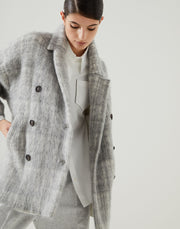 WOOL AND MOHAIR KNIT COAT