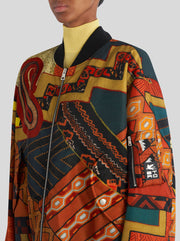 BOMBER PATCHWORK CON MOTIVI GEOMETRICI