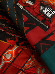 BOMBER PATCHWORK CON MOTIVI GEOMETRICI