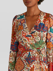 DRESS IN JERSEY WITH PRINTED WALLET