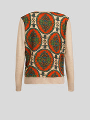 MAGLIA CON STAMPA PAISLEY MEDAGLIONE