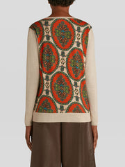 MAGLIA CON STAMPA PAISLEY MEDAGLIONE