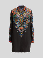 CAMICIA IN SETA CON STAMPA MULTICOLOR