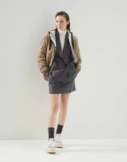 PARKA IN NYLON CON IMBOTTITURA IN THERMORE E SHINY TRIM