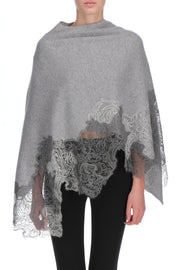 STOLE IN CASHMERE AND LACE