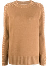 CASHMERE SWEATER WITH HAND EMBROIDERY