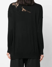 MAGLIA IN LANA VERGINE CON PIZZO
