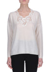 WOOL CASHMERE SWEATER WITH LACE