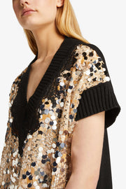 KNIT DRESS WITH SEQUINS