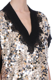 KNIT DRESS WITH SEQUINS