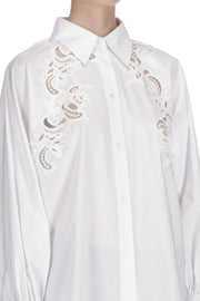 SHIRT WITH LACE AND BACK NECKLINE