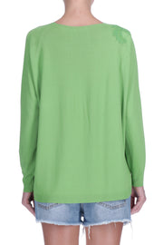MAGLIA SCOLLO A V  CON PIZZO