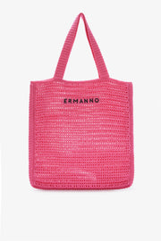 SHOPPER IN PERFORATED KNIT