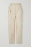COTTON TWILL TROUSERS WITH ELASTIC